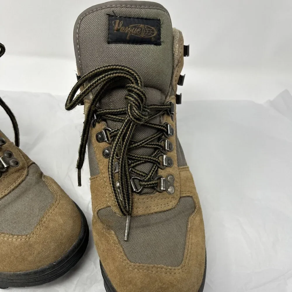 Vasque Boots Mens 8 Hiking Lace Up Ankle Bootie 7583 1 Brown Suede Comfort